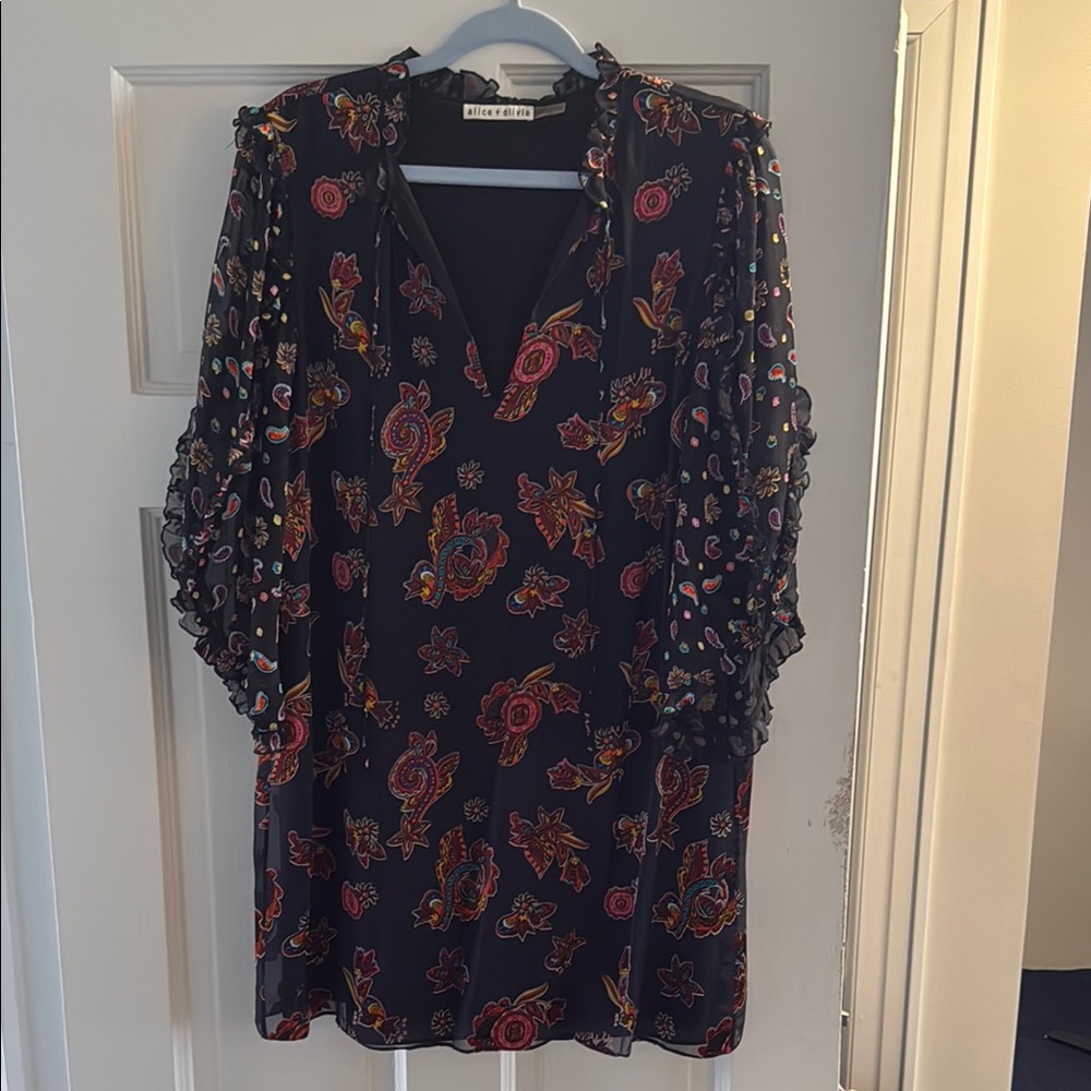 A Line Dress — Alice and Olivia.  Super comfy, short dress